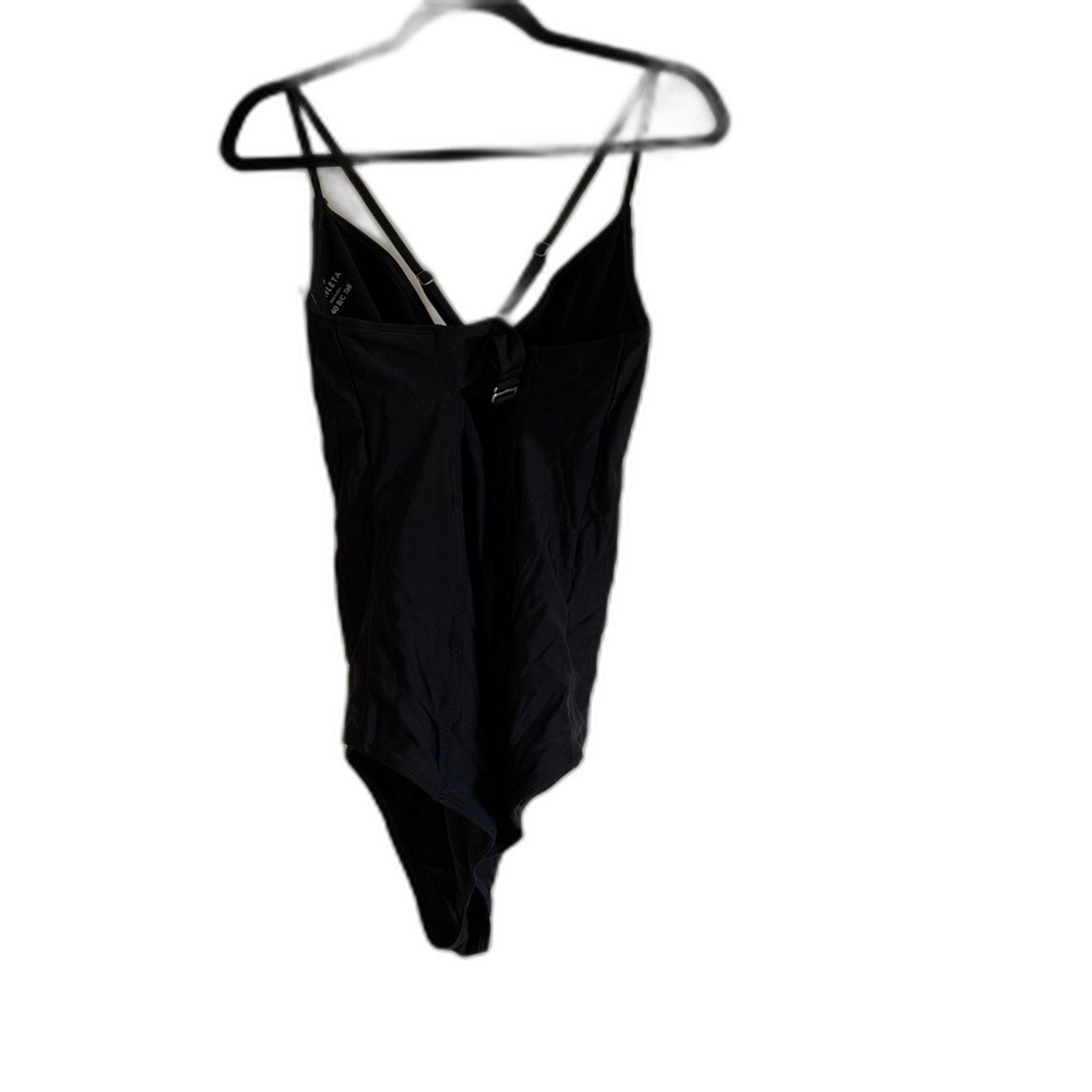 NWT Cupshe Swimsuit Black Plunging Neckline Padded Sz Large